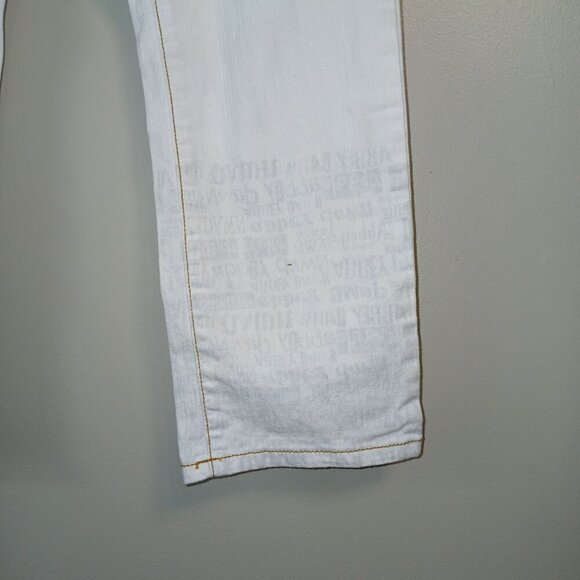 ABBEY DAWN STAR POCKET EMO SKATE JEAN, CREAM COLOR, SIZE 11 - Picture 4 of 8